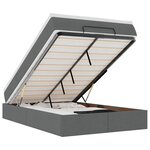 vidaXL Cadre de lit ottoman avec matelas gris foncé 120x200cm tissu