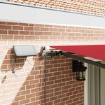 vidaXL Auvent Rétractable Rouge 450 × 300 cm tissu