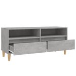 vidaXL Meuble TV gris béton 100x34 5x44 5 cm bois d'ingénierie