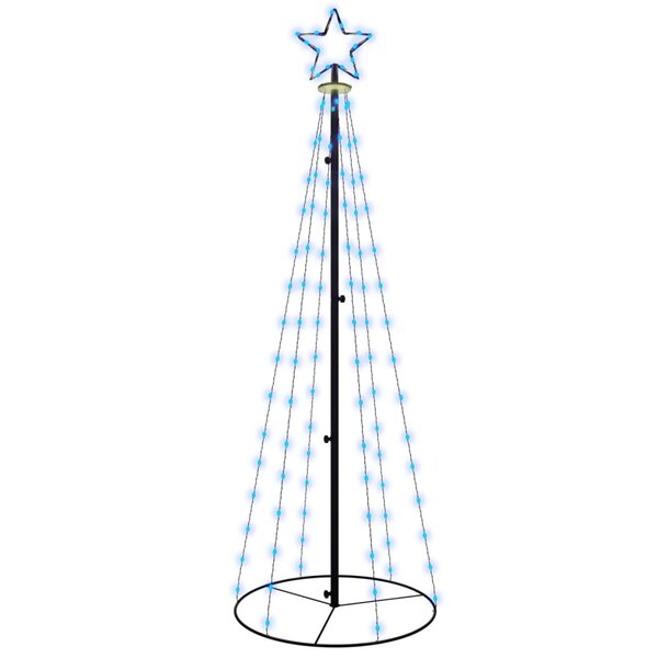 vidaXL Arbre de Noël cône 108 LED Bleues 70x180 cm