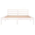 vidaXL Cadre de lit Bois massif de pin 140x200 cm Blanc