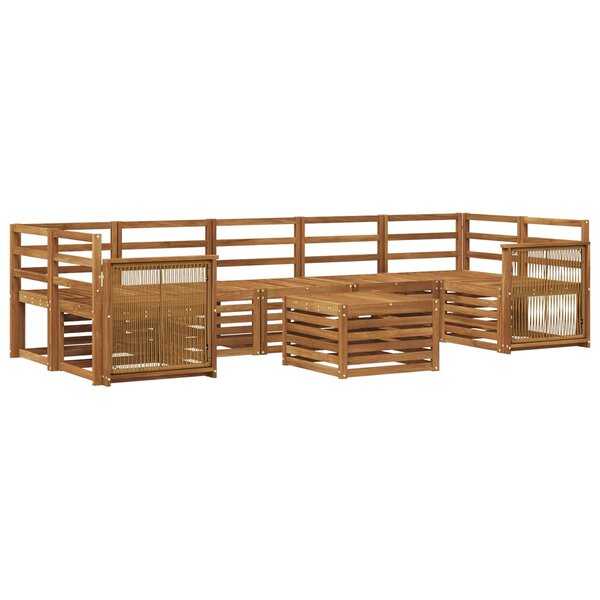 vidaXL Ensemble de canapés d'extérieur 8 pc Naturel