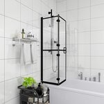 vidaXL Cabine de douche pliable ESG 100x140 cm Noir
