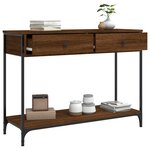 vidaXL Table console chêne marron 100x34 5x75 cm bois d'ingénierie