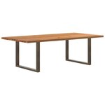 vidaXL Table à manger marron clair bois de chêne massif rectangulaire