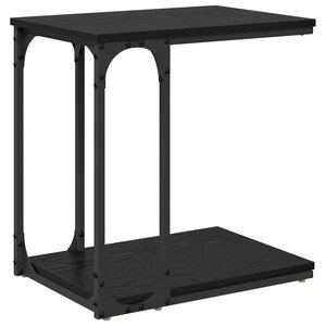 vidaXL Table d'appoint Chêne noir 50 x 35 x 52 cm Bois d'ingénierie