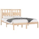 vidaXL Cadre de lit sans matelas bois massif 120x200 cm