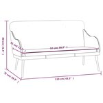 vidaXL Banc Rouge bordeaux 110x76x80 cm Similicuir