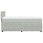 vidaXL Sommier à lattes de lit et matelas Gris clair 90x190 cm Velours