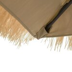 vidaXL Parasol de jardin avec LED et mât en acier marron 290x290x238cm