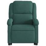vidaXL Fauteuil de massage inclinable Vert foncé Velours