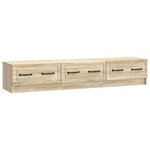 vidaXL Meuble TV Chêne Sonoma 147 x 34 5 x 27 cm Bois d'ingénierie