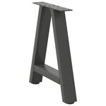 vidaXL Pieds de table basse en forme de A 2 pièces Anthracite 50 x (42-43) cm Acier