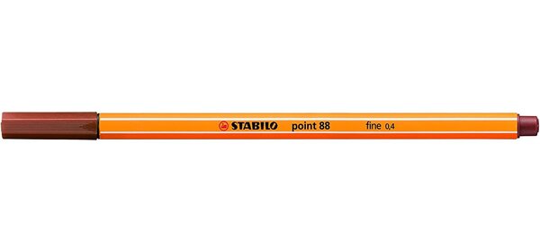 Stylo-Feutre POINT 88 Pointe Fine 0 4 mm sanguine x 10 STABILO