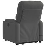 vidaXL Fauteuil inclinable de massage électrique Gris foncé Tissu