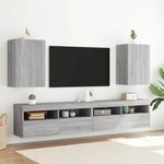 vidaXL Meuble TV mural sonoma gris 40 5x30x60 cm bois d'ingénierie