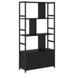 vidaXL Étagère Chêne noir 80 x 30 x 155 5 cm Bois d'ingénierie