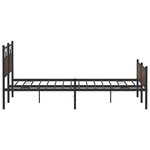 vidaXL Cadre de lit en métal sans matelas chêne marron 160x200 cm