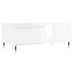 vidaXL Table basse Blanc brillant 90x50x36 5 cm Bois d'ingénierie