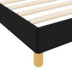 vidaXL Lit à ressorts Noir  Marron 100 x 200 cm Tissu  Bois Engineered