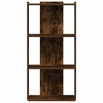 vidaXL Bibliothèque 3 niveaux chêne fumé 60x30x120cm bois d'ingénierie