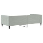 vidaXL Lit de jour gris clair 100x190 cm velours