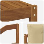 vidaXL Ensemble de canapés d'extérieur 6 pc Naturel et Beige