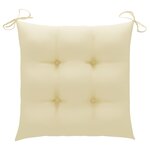 vidaXL Chaises pliables d'extérieur lot de 2 et coussins Bois d'acacia