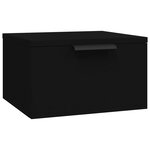 vidaXL Table de chevet murale noir 34x30x20 cm