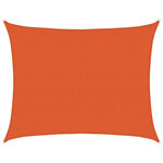 vidaXL Voile d'ombrage 160 g/m² rectangulaire orange 6x8 m PEHD