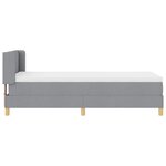 vidaXL Lit à ressorts avec matelas Gris clair 190 x 90 cm Polyester