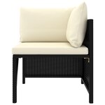 Salon de jardin meuble d'extérieur ensemble de mobilier 9 pièces avec coussins résine tressée noir 02_0018135