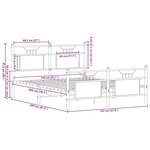 vidaXL Cadre de lit sans matelas chêne marron 140x200 cm
