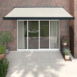 vidaXL Auvent rétractable crème 3x2 5 m tissu et aluminium