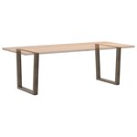 vidaXL Pieds de table à manger en forme de V  2 pièces  acier naturel  90 x (72-73 3) cm