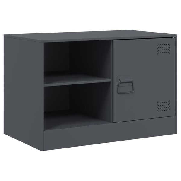 vidaXL Meuble TV anthracite 67x39x44 cm acier