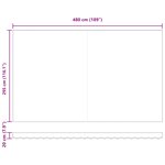 vidaXL Auvent Rétractable Rouge et Blanc 500 × 300 cm Tissu et Métal