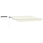 vidaXL Auvent rétractable électrique Crème et Blanc 3 5 x 2 m