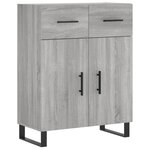vidaXL Buffet haut Sonoma gris 69 5x34x180 cm Bois d'ingénierie
