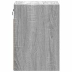 vidaXL Tables de chevet murales avec lumières LED 2 Pièces sonoma gris