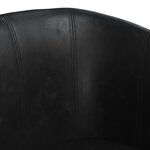 vidaXL Fauteuil cabriolet noir similicuir