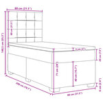 vidaXL Sommier à lattes de lit et matelas Gris clair 80x200 cm Velours