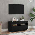 vidaXL Meuble TV Chêne noir 80 x 35 x 40 cm Bois d'ingénierie