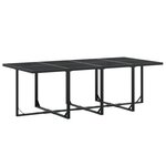 vidaXL Ensemble à manger de jardin 13 Pièces noir textilène