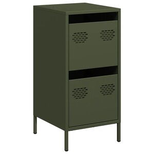vidaXL Buffet vert olive 35x39x73 5 cm acier laminé à froid