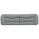 vidaXL Coussin de tête de lit Hvar gris clair 183 cm tissu