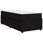 vidaXL Cadre de lit avec matelas Noir 100 x 200 cm tissu