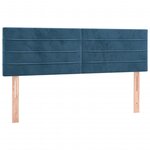 vidaXL Sommier à lattes de lit avec matelas LED Bleu foncé 140x200 cm