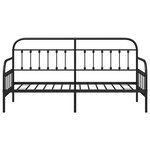 vidaXL Cadre de Lit Black Daybed 80x200 cm Acier