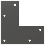 vidaXL Pieds en épingle à cheveux pour table basse 4 pièces Anthracite 10 cm Acier massif